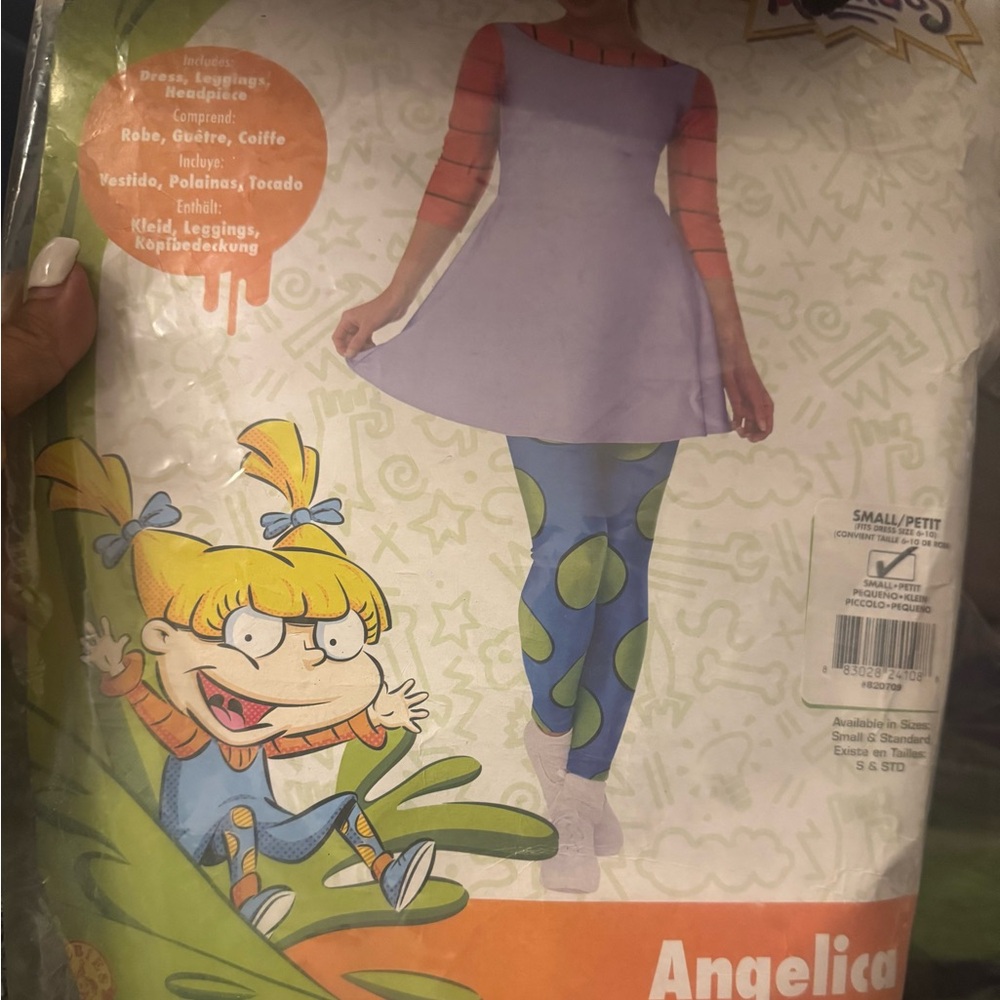 Angelica Costume with Blue and Green Leggings